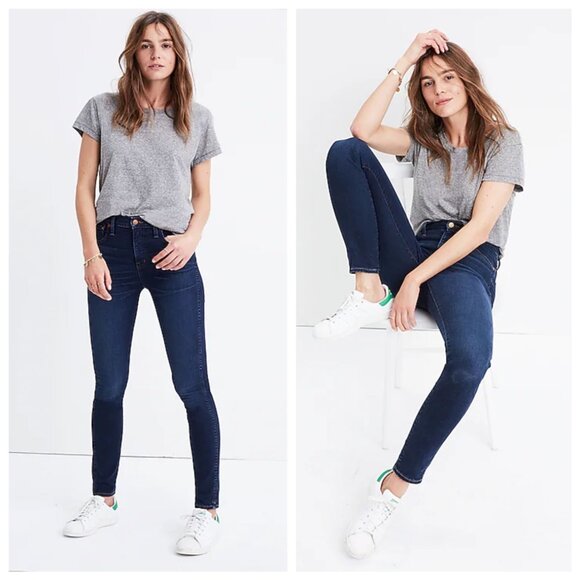 Madewell 10" High-Rise Skinny Jeans Hayes Wash, Size 27 - Picture 1 of 13
